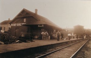 Port Coldwell Station in its (and Edward’s) heyday.                          CPR Staff dormitory to the rear, left.